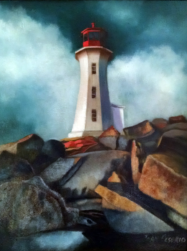 lighthouse on rocky coastline